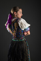 Slovak folklore. Slovak folk dancer.