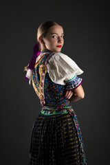 Slovak folklore. Slovak folk dancer.