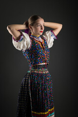 Slovak folklore. Slovak folk dancer.