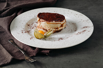 piece of cake with chocolate