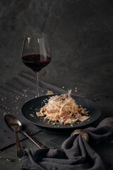 grilled meat with vegetables