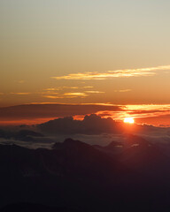 sunrise over the mountains