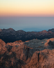 Fototapeta premium sunset over the mountains
