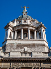 Fototapeta na wymiar Scales of Justice of the Central Criminal Court fondly known as the Old Bailey London England, UK which dates from 1902 and is a popular travel destination tourist attraction landmark of the city