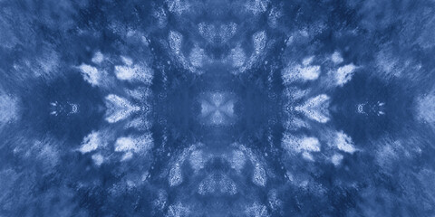 Seamless Denim Dyed Texture Shibori. Abstract 