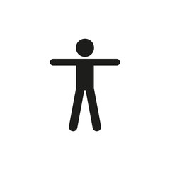 Icon of a person . Simple vector illustration on a white background
