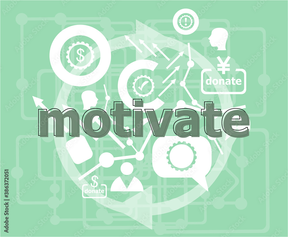 Poster text motivate. business concept . infographic template. flat design web graphics elements.