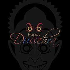 Illustration of Dussehra for the celebration of Hindu community festival.