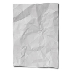 a sheet of crumpled paper separately as a mockup