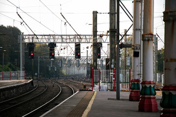 Naklejka premium station in the morning