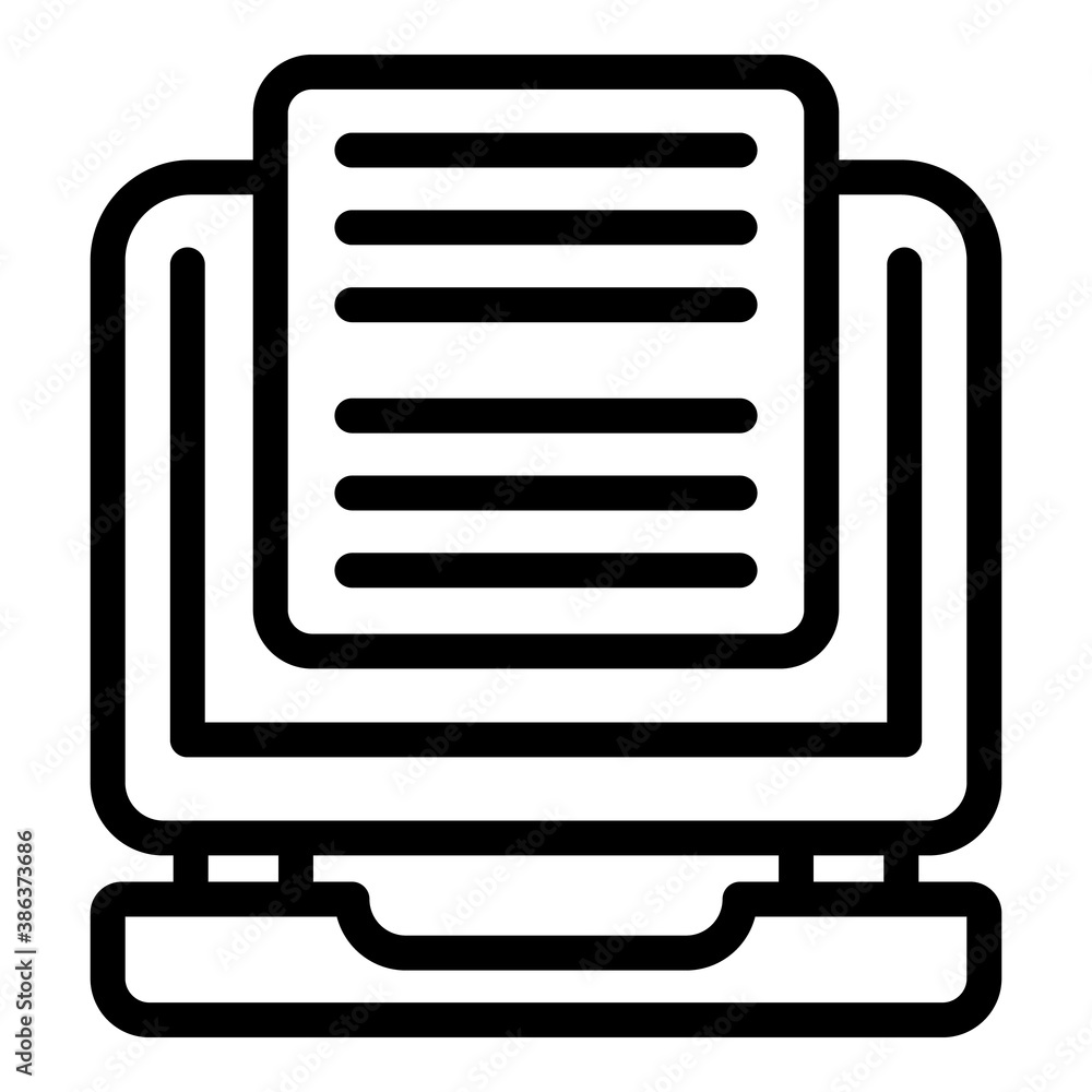 Poster plan scenario icon. outline plan scenario vector icon for web design isolated on white background