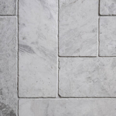 Close-up on rectangle gray tiles