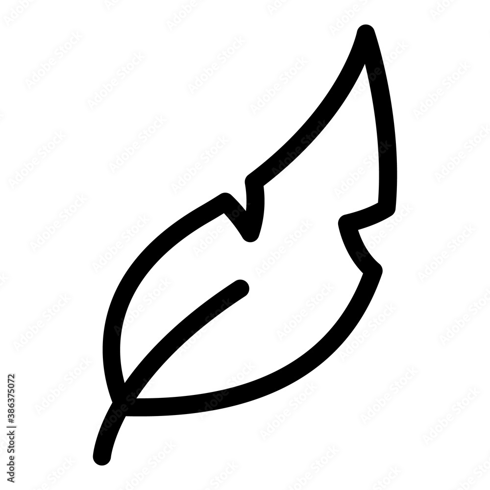 Poster pen feather icon. outline pen feather vector icon for web design isolated on white background