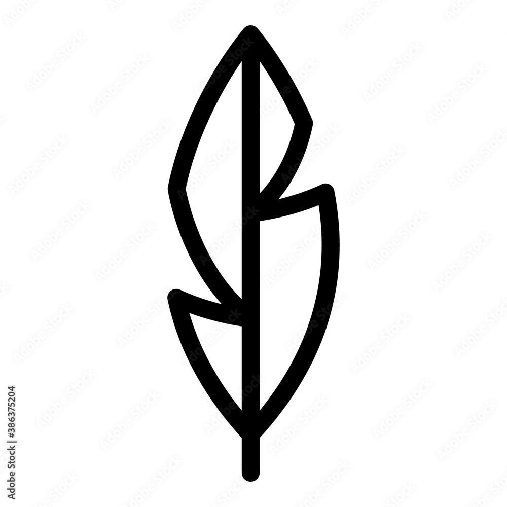 Aufkleber ink feather icon. outline ink feather vector icon for web design isolated on white background