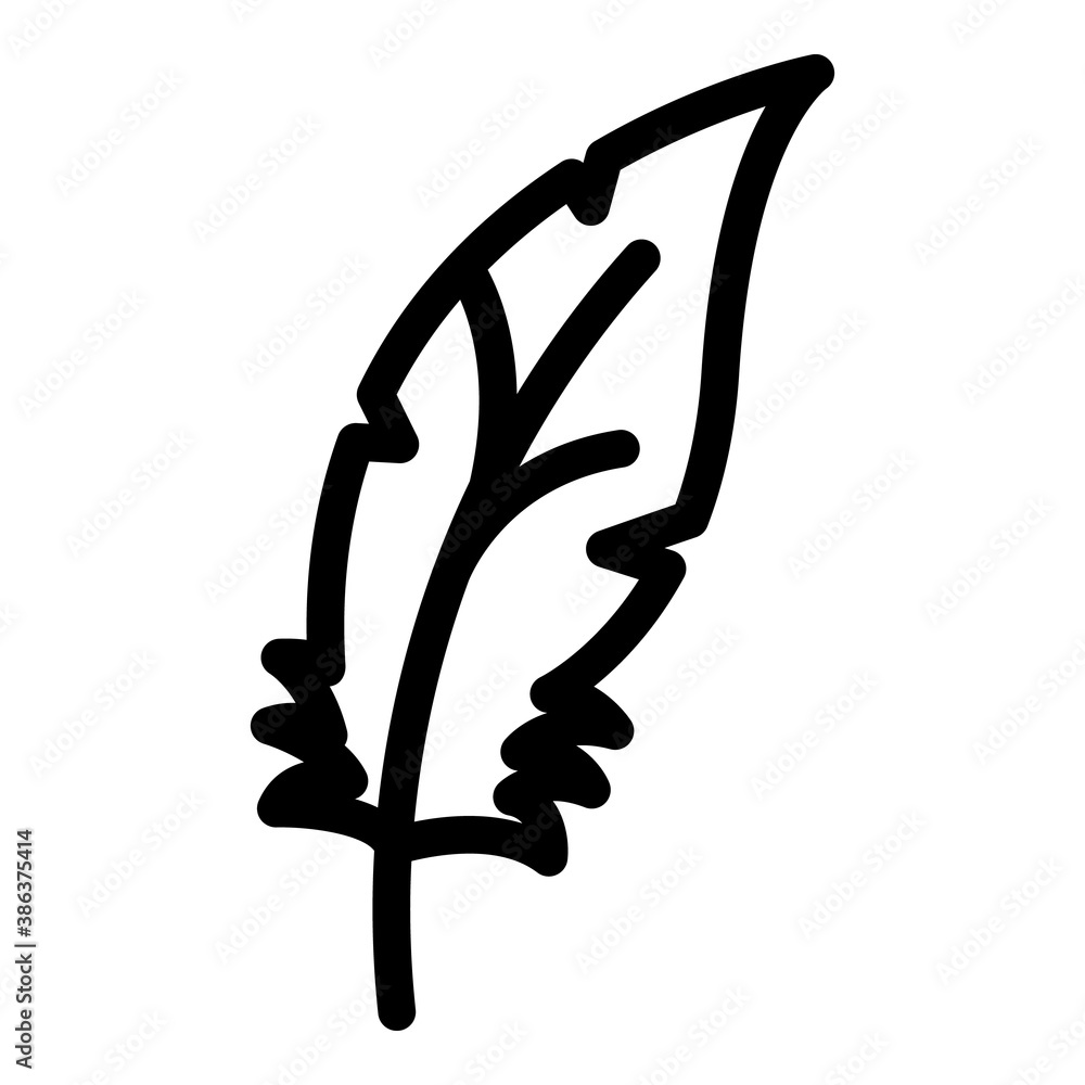 Aufkleber quill feather icon. outline quill feather vector icon for web design isolated on white background