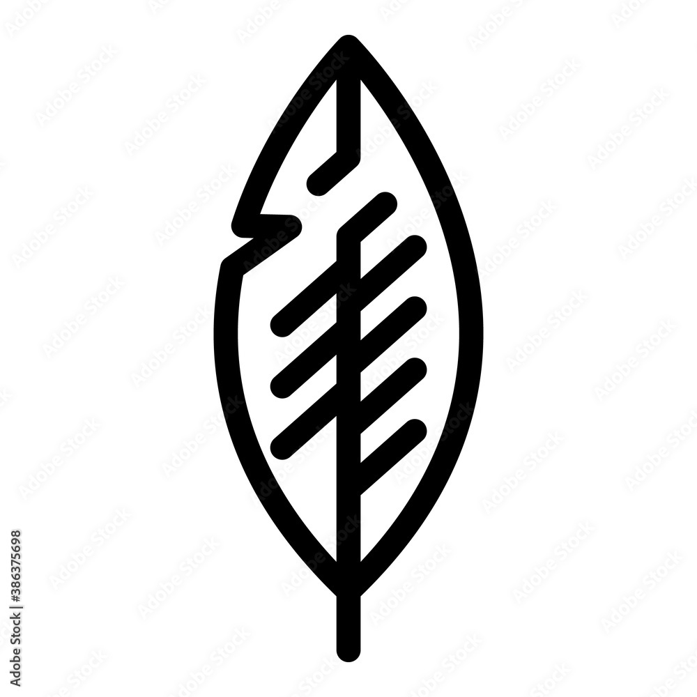 Poster fluffy feather icon. outline fluffy feather vector icon for web design isolated on white background