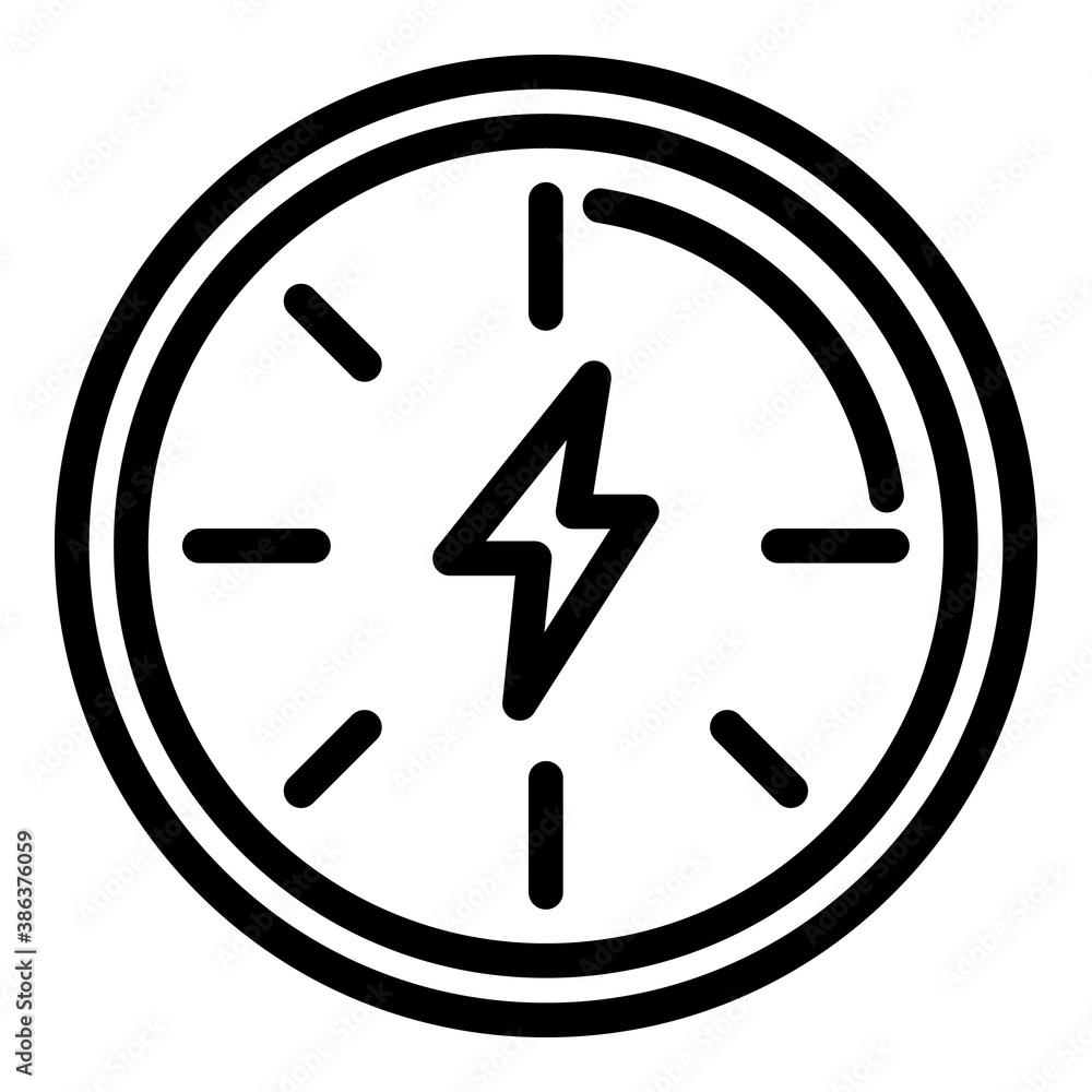 Poster time energy icon. outline time energy vector icon for web design isolated on white background