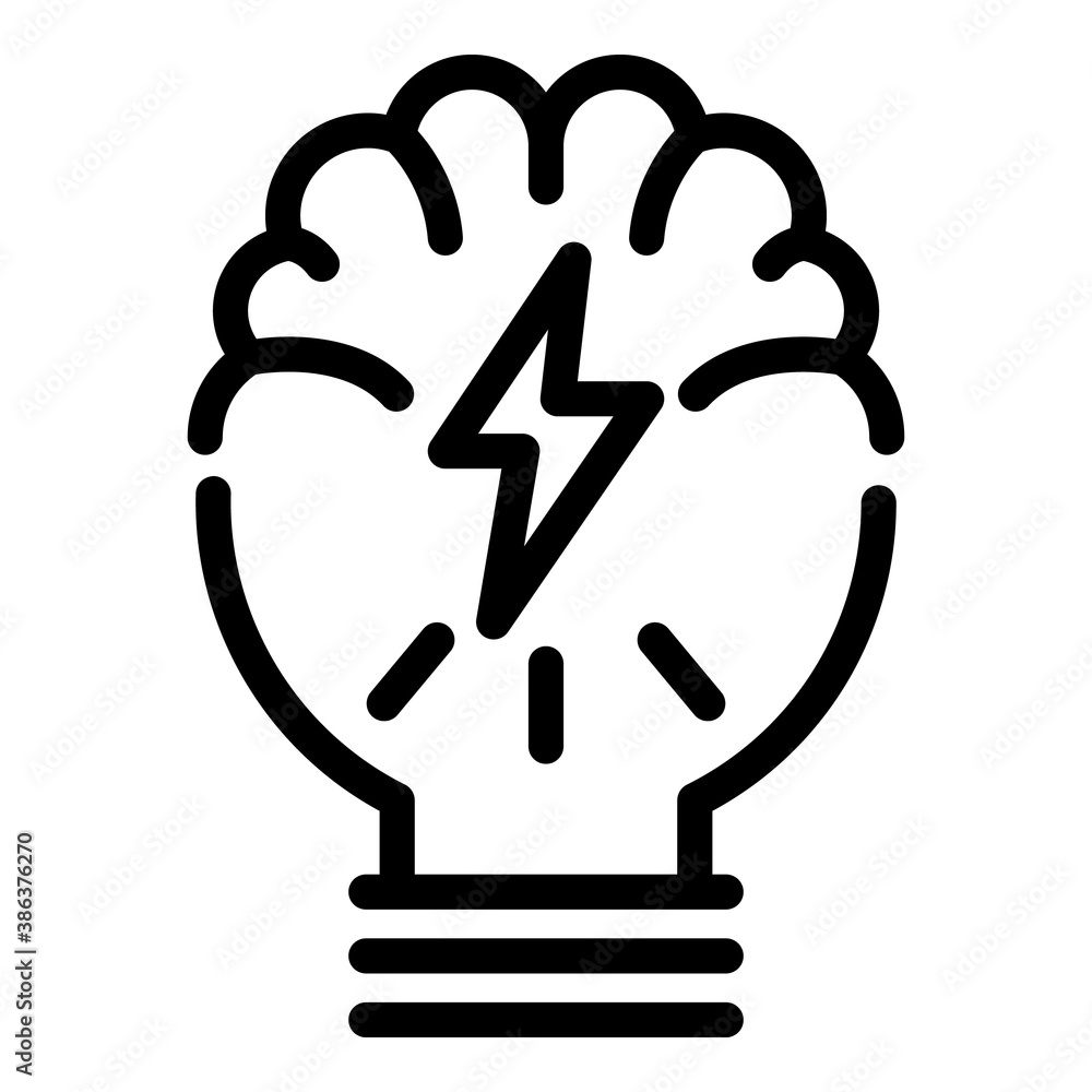 Poster Resource idea icon. Outline resource idea vector icon for web design isolated on white background