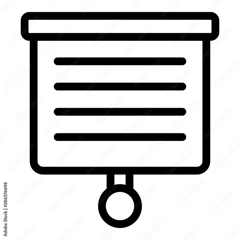 Poster idea board icon. outline idea board vector icon for web design isolated on white background