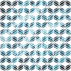 Poster Geometric texture pattern with watercolor effect  © Graphics & textile