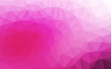 Obraz premium Light Pink vector abstract polygonal texture.