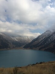lake and mountains