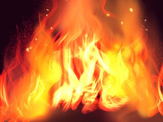 Fototapeta premium Wallpaper of fire in the fireplace