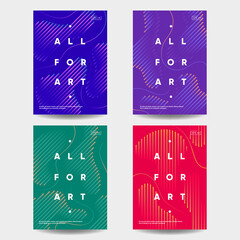 Modern poster templates set. Eps10 vector.