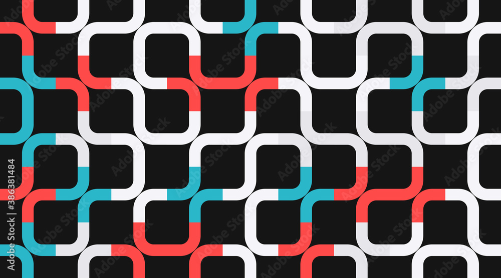 Poster linear abstract vector pattern design