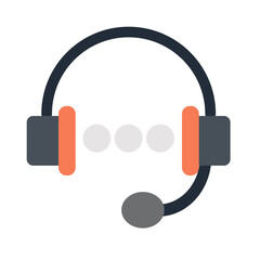 Business customer care service vector icon in flat style isolated on white background