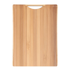 Rectangular wooden classic cutting board. Isolated on white background