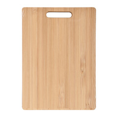 Rectangular wooden classic cutting board. Isolated on white background