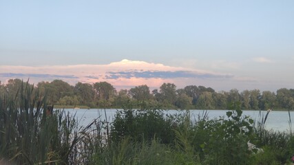 sunrise over the lake