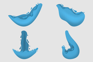 Set of liquid. Different form of fluid. Vector illustration design for your project and business.