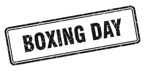 Fototapeta premium boxing day stamp. square grunge sign on white background