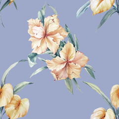 Fototapeta premium Watercolor flowers illustration