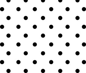 black and white polka dot pattern background vector