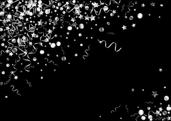 Silver Spiral Anniversary Vector Black 