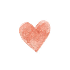 Drawing of a watercolor heart on a white background. Valentine's day, love, feelings.