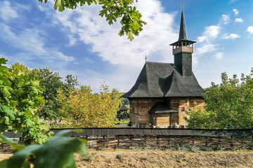 old wooden church in moldova in romania