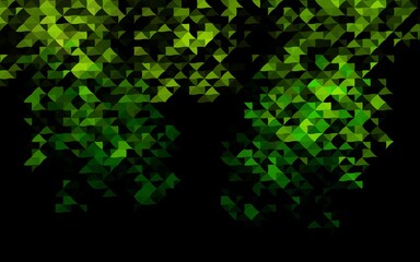 Dark Green vector cover in polygonal style.