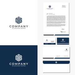 Fototapeta premium Initial letter logo and brand identity vector