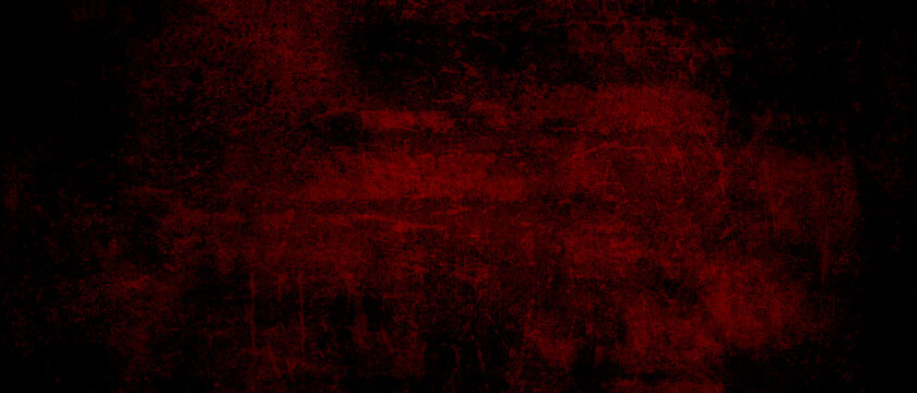 Halloween holiday creepy dark bloody red and black, grunge goth horror concept. There is a space for your text