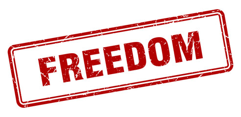 freedom stamp. square grunge sign on white background © Aquir