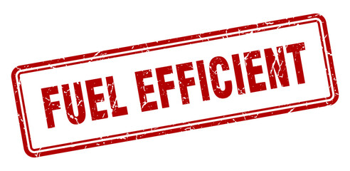 fuel efficient stamp. square grunge sign on white background