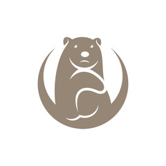 Bear logo vector concept. Bear logo design template. Illustration