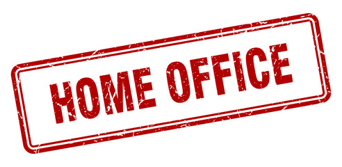 home office stamp. square grunge sign on white background