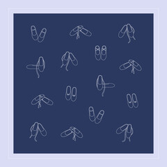 Ballet shoes pattern and vector