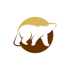 Bear logo vector concept. Bear logo design template. Illustration
