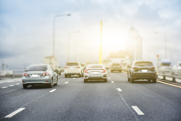 Car driving on highway road travel on road trip